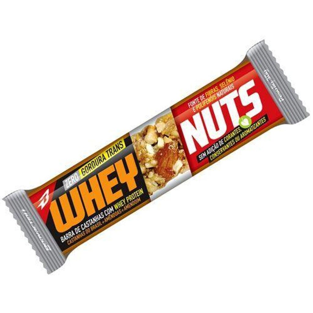 Barra de Castanhas Whey Nuts BodyAction - 1 Unid 30g