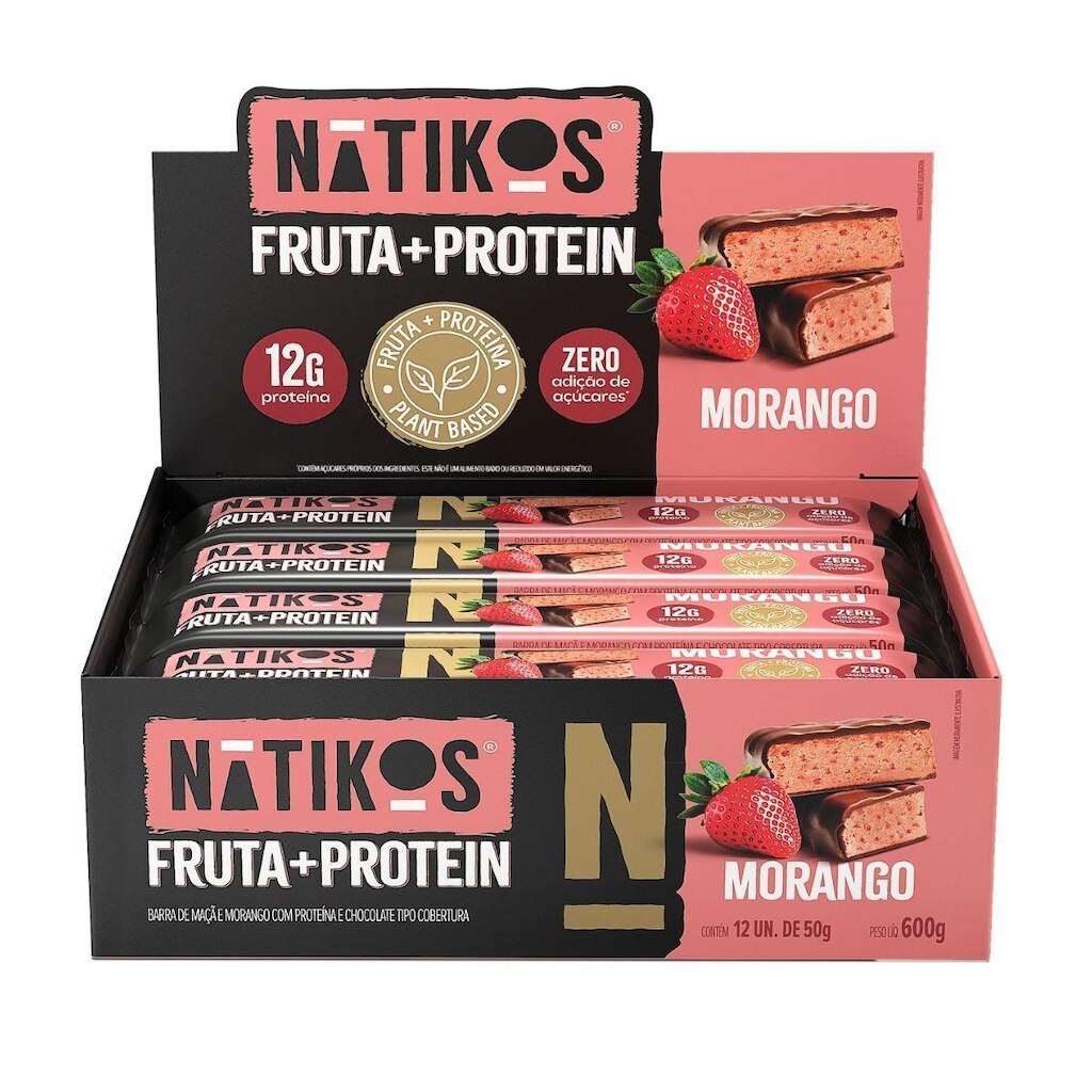 Barra de Frutas Proteica Nátikos - 12 unidades