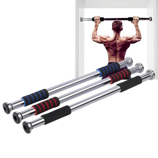 Barra de Porta Ajustável Exercícios Treino Fixa 62 a 100 cm - Azul Menor preço em Barra de Porta Ajustável Exercícios Treino Fixa 62 a 100 cm - Azul