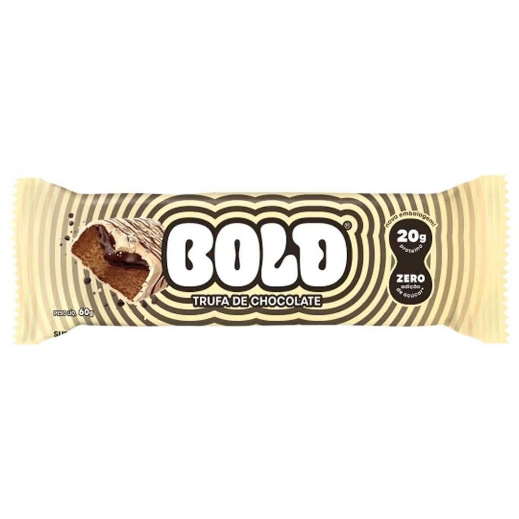 Barra de Proteina - 1 Unidade 60g Trufa de Chocolate - Bold