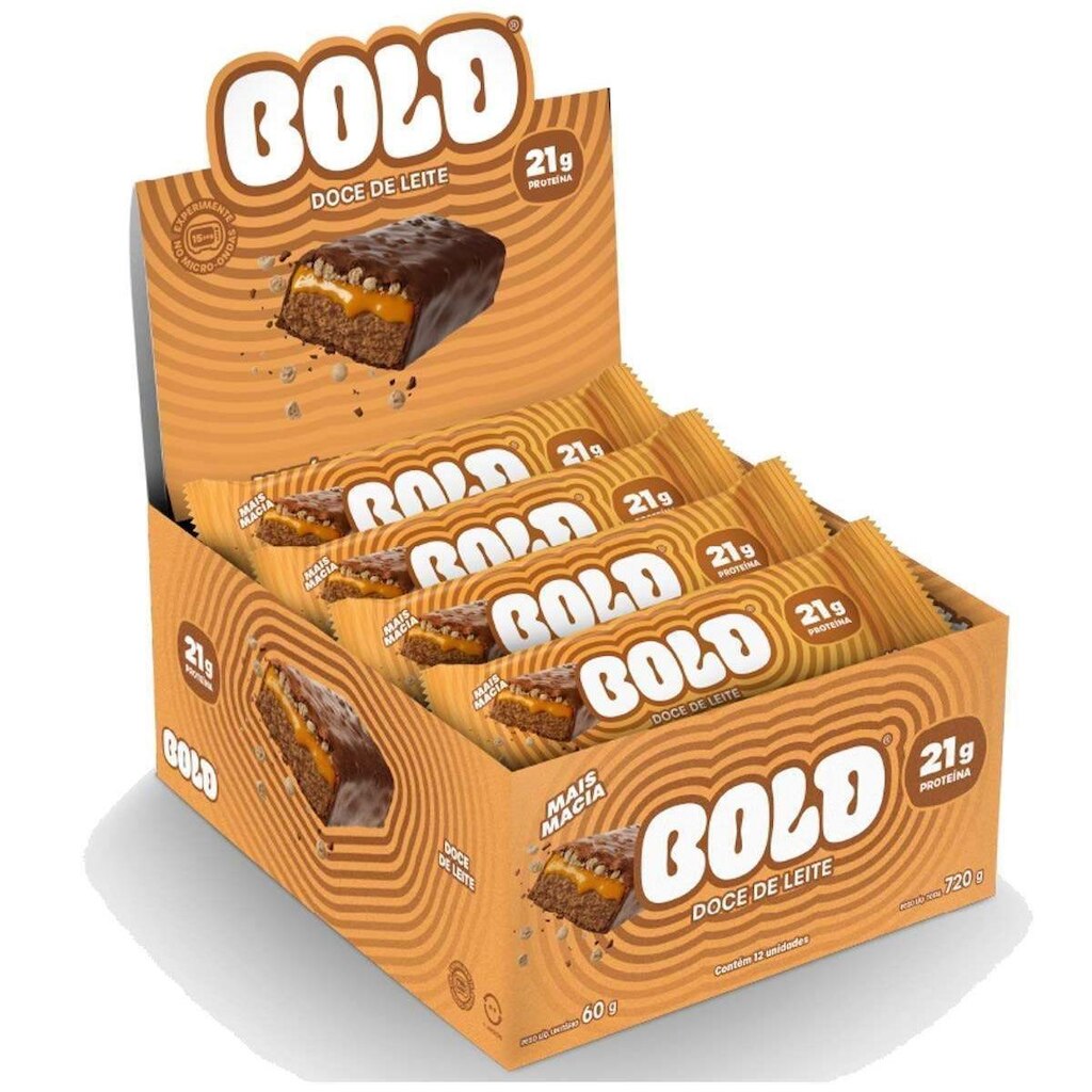 Barra de Proteína - 12 Unidades 60g Doce de Leite - Bold