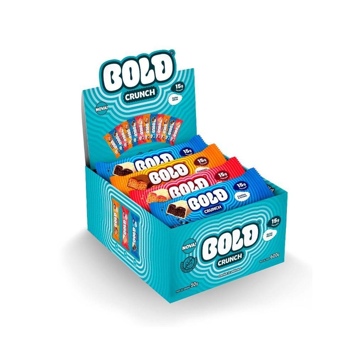 Barra De Proteína Bold Crunch Caixa Mista - 12 Unid. Menor preço em Barra De Proteína Bold Crunch Caixa Mista - 12 Unid.