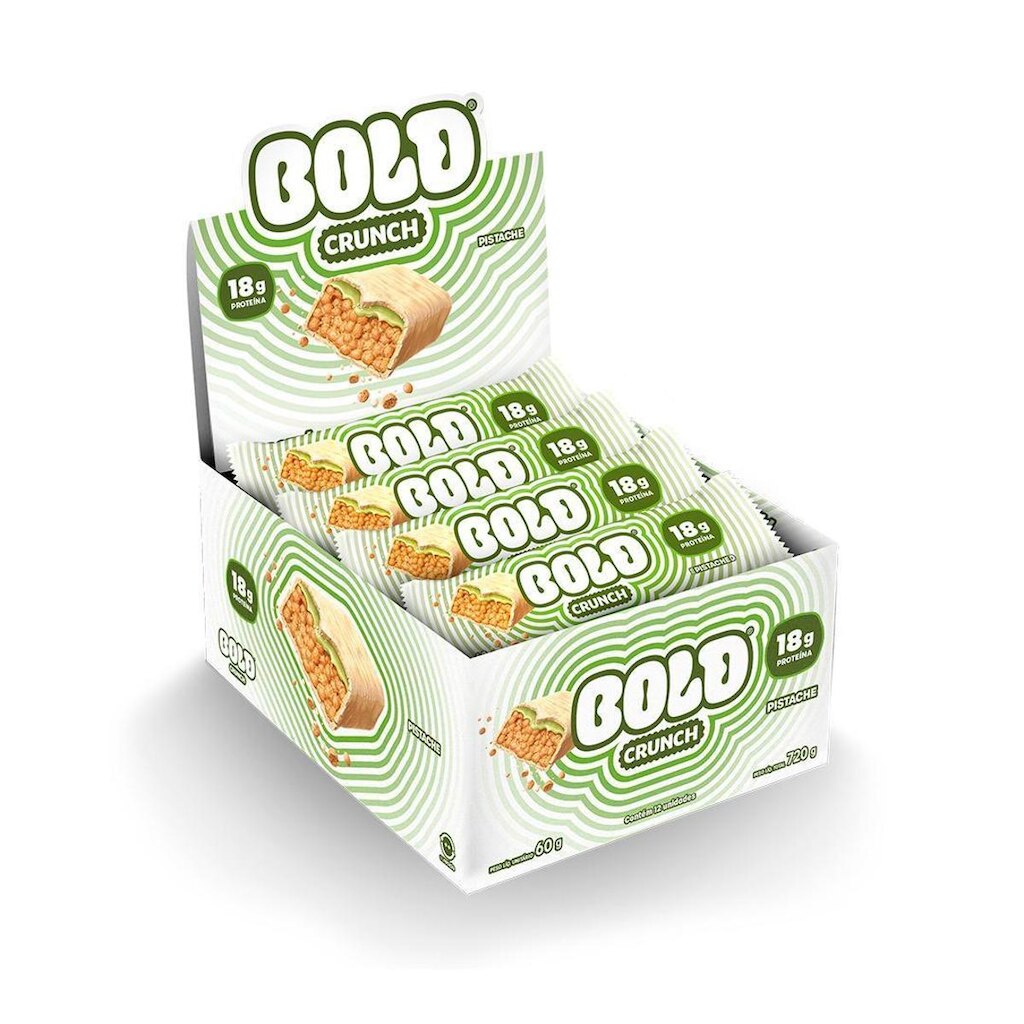 BARRA DE PROTEINA BOLD CRUNCH PISTACHE 12 UNIDADES