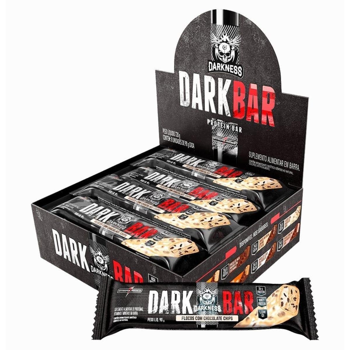 Barra de Proteína Dark bar - caixa com 8 unidades - Darkness é ruim? Barra de Proteína Dark bar - caixa com 8 unidades - Darkness é boa?