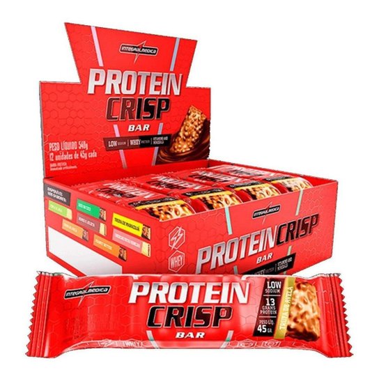 Barra de Proteína - Protein Crisp Bar - Caixa Com 12 Unidades - Integralmédica Menor preço em Barra de Proteína - Protein Crisp Bar - Caixa Com 12 Unidades - Integralmédica