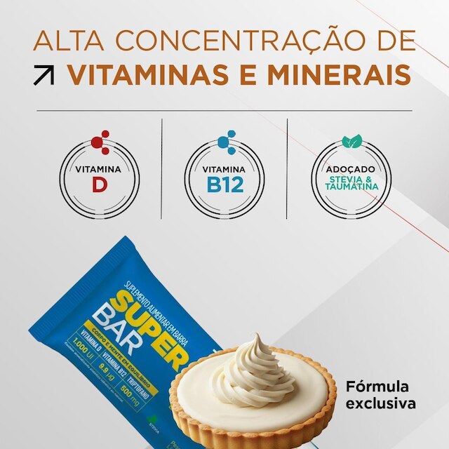Barra De Proteína Super Bar Leitinho 45G Topway Caixa 12 Un