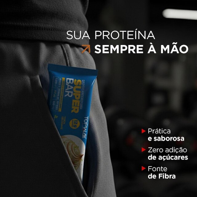Barra De Proteína Super Bar Leitinho 45G Topway Caixa 12 Un