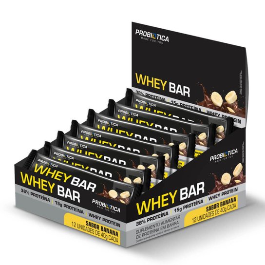 Barra de Proteína Whey Bar - Caixa c/ 12 Unidades - Probiótica é ruim? Barra de Proteína Whey Bar - Caixa c/ 12 Unidades - Probiótica é boa?