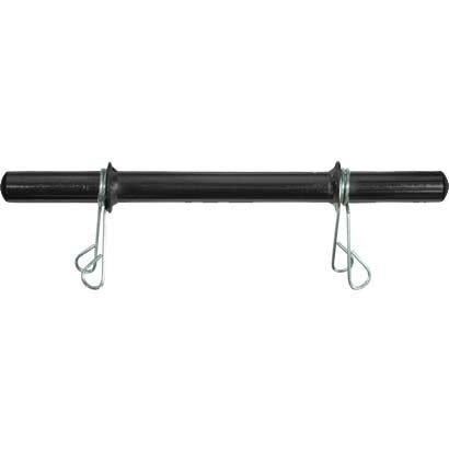 Barra Oca 40Cm Pintada Preta Com Presilhas - Polimet