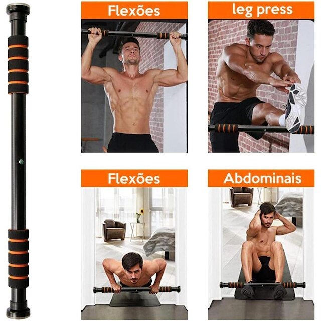 Barra para Porta Exercícios De Flexão Treino Regulável 60 a 100Cm