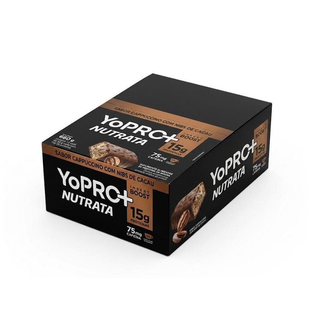 Barra YoPRO Sabor Cappuccino - Nutrata 12 un.