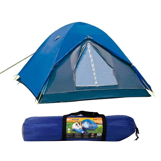 Barraca Camping Fox 2/3 Pessoas Impermeável 1800mm Ntk - Azul Menor preço em Barraca Camping Fox 2/3 Pessoas Impermeável 1800mm Ntk - Azul