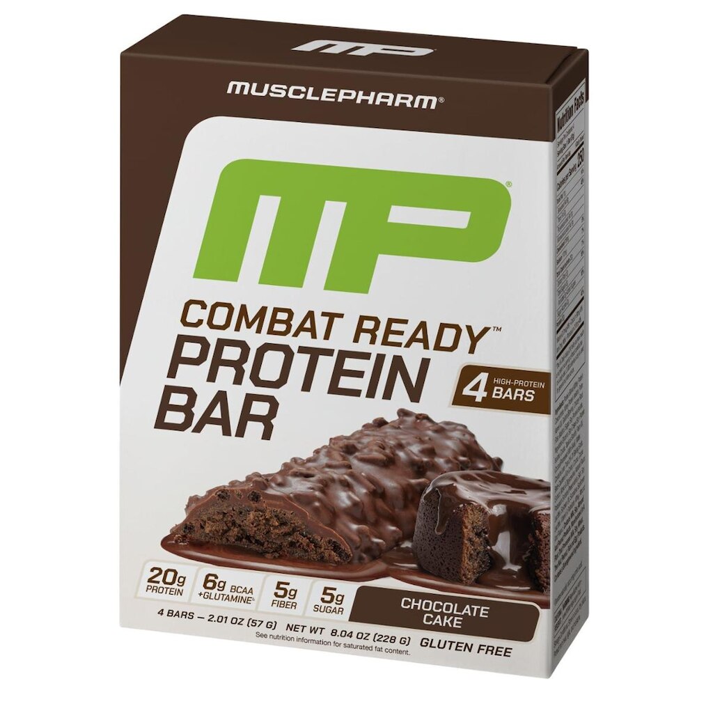 Barras de proteína MusclePharm Combat Ready Chocolate 80g 4 barras