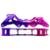 Base Traxart Híbrida Orion 3 Rodas 110mm ou 4 Rodas 80mm - Roxo e Rosa - Rosa+Violeta