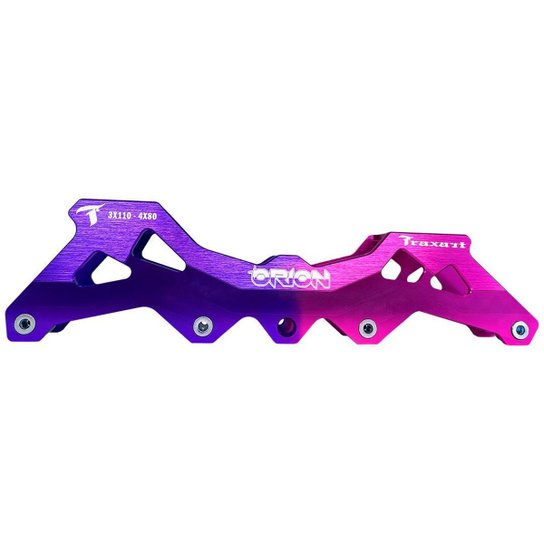 Base Traxart Híbrida Orion 3 Rodas 110mm ou 4 Rodas 80mm - Roxo e Rosa