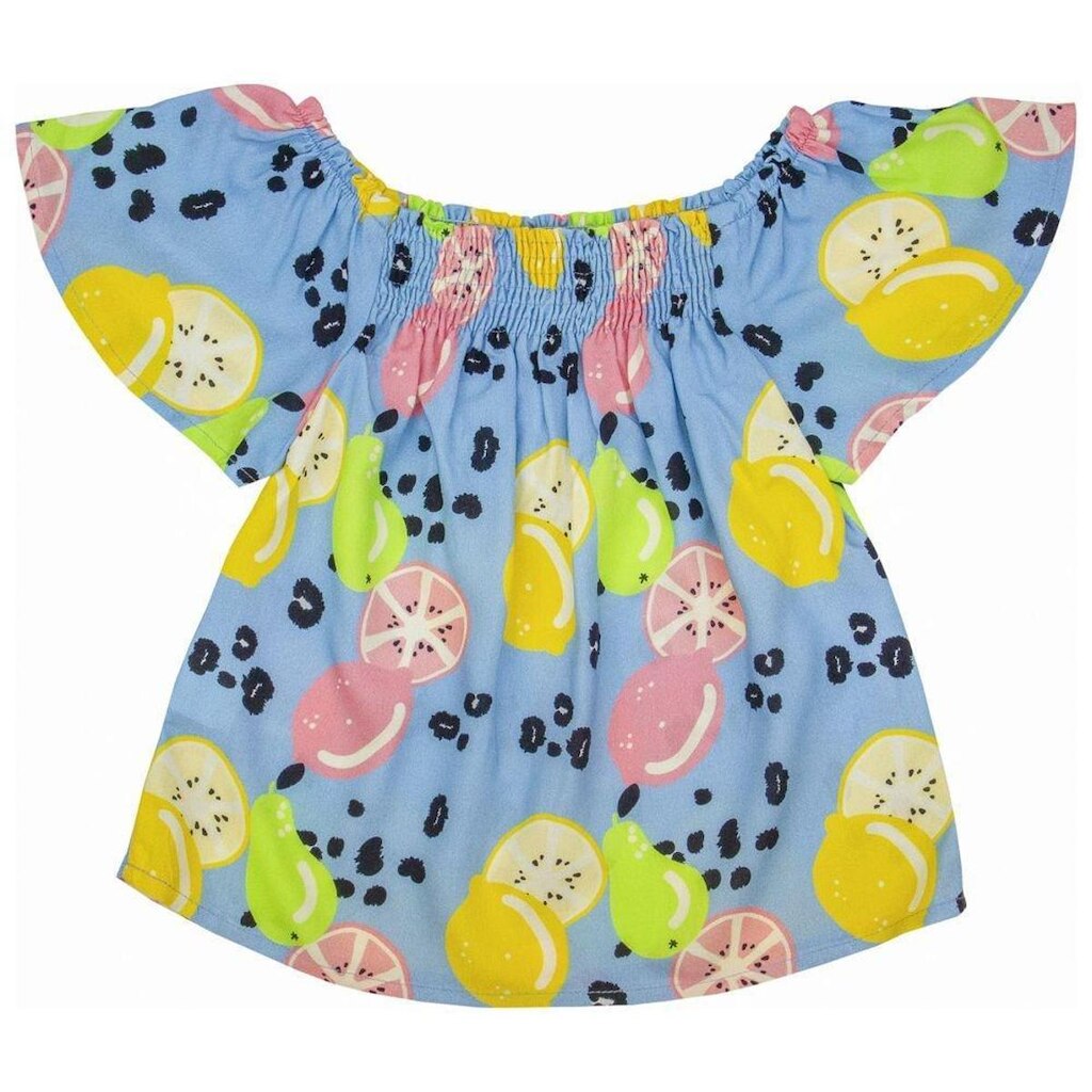 Bata Infantil Look Jeans Lastex Estampada Azul - UNICA - 01