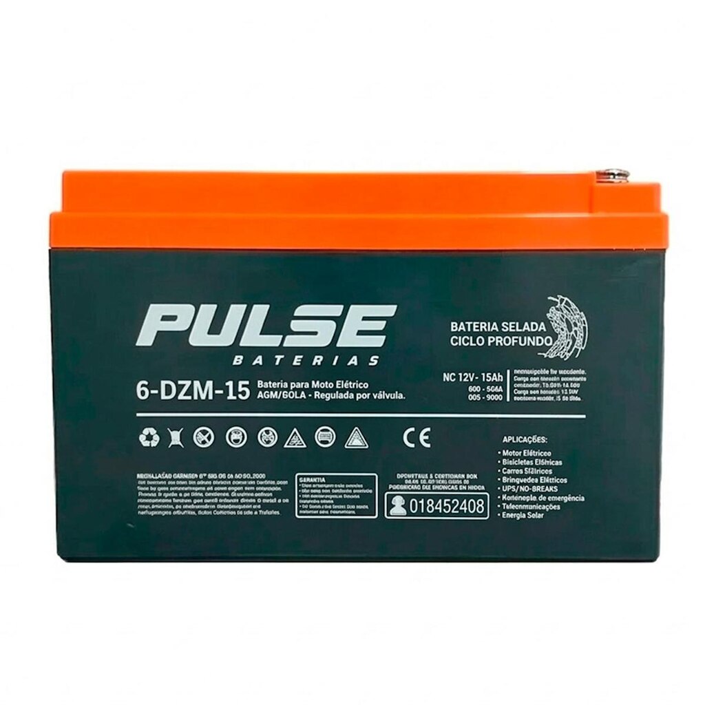 BATERIA PULSE 12V 15AH BICICLETA ELÉTRICA