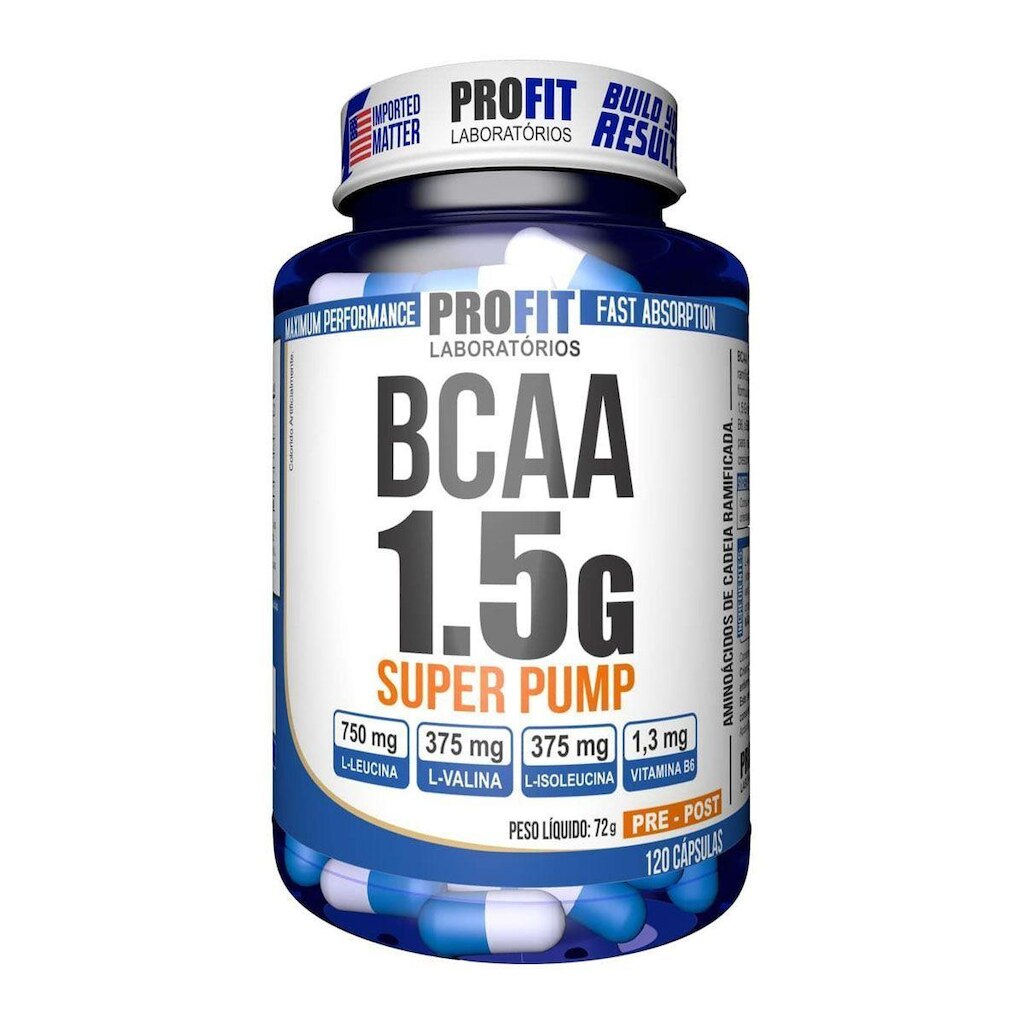 BCAA 1,5g Super Pump 120 cáps - ProFit