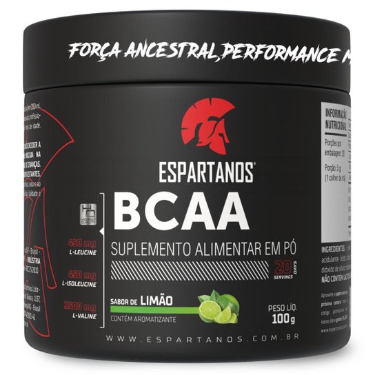 BCAA em Pó Limão 100g - Espartanos
