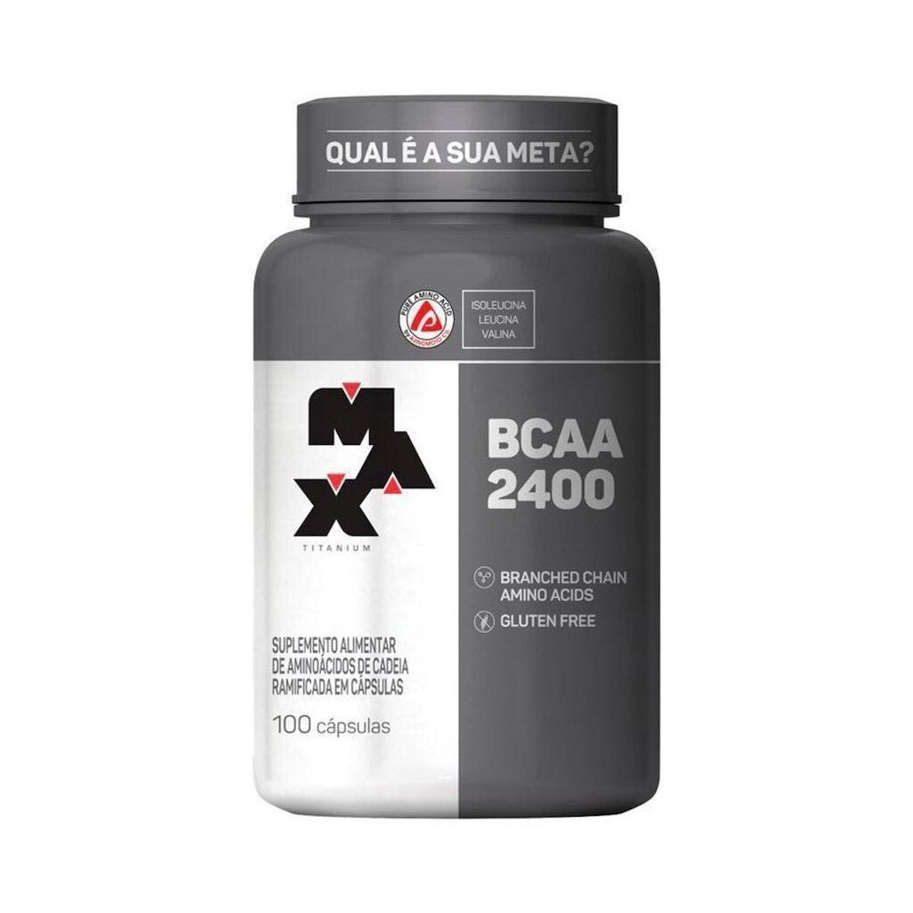 Bcaa Max Titanium - Bcaa 2400mg 100 Cápsulas - Recuperação dos Músculos