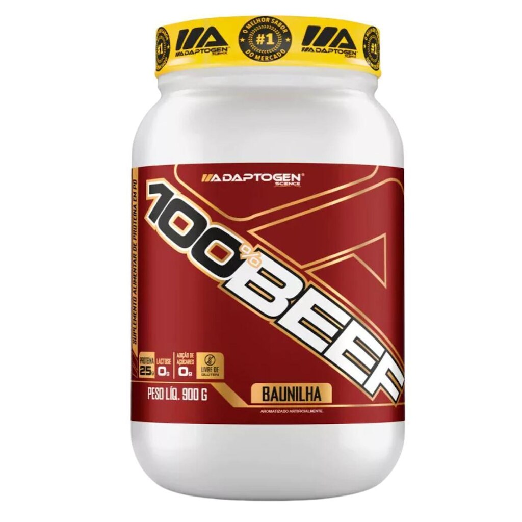 Beef Adaptogen 100 Hidrolizado Proteína da Carne pote 900g