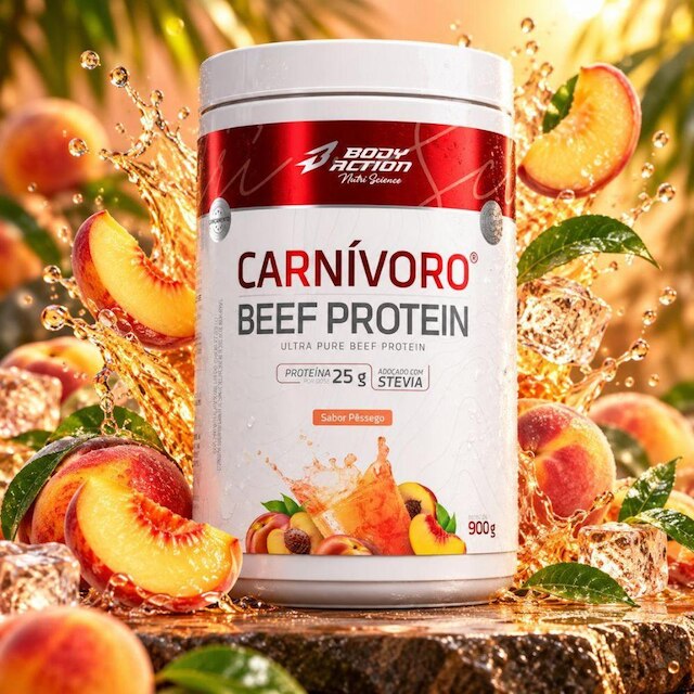 Beef Protein Carnivoro Pessego 900g - BodyAction - undefined | Netshoes