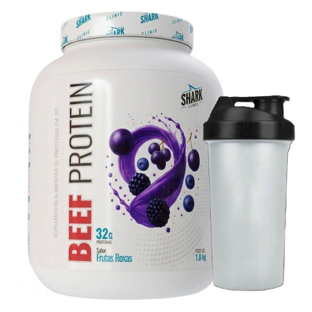 Beef Protein Frutas Roxas 1.8kg Coqueteleira - Shark Pro