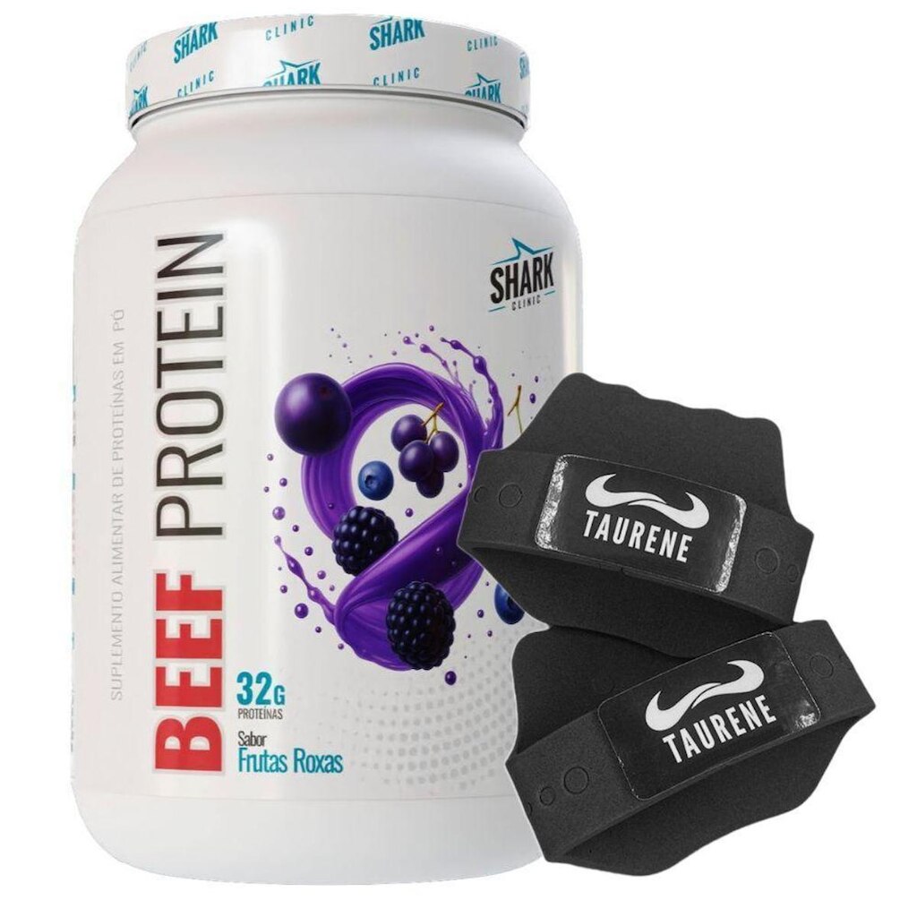 Beef Protein Frutas Roxas 900g Luva - Shark Pro