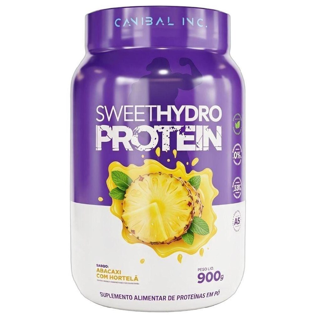 Beef Protein Hidrolisado Abacaxi Hortela 900g - Canibal