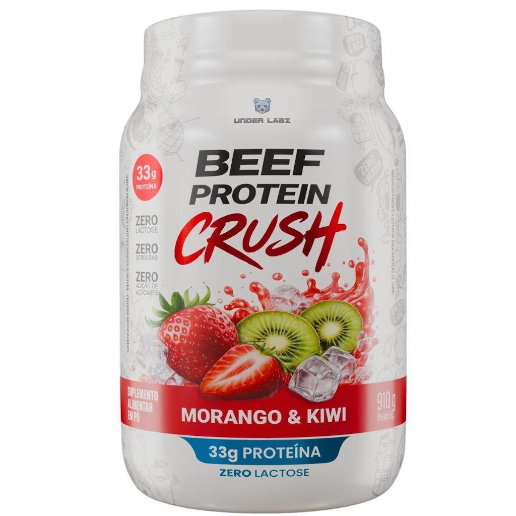 Beef Protein Isolado Hidrolisado Morango Kiwi 910g Under