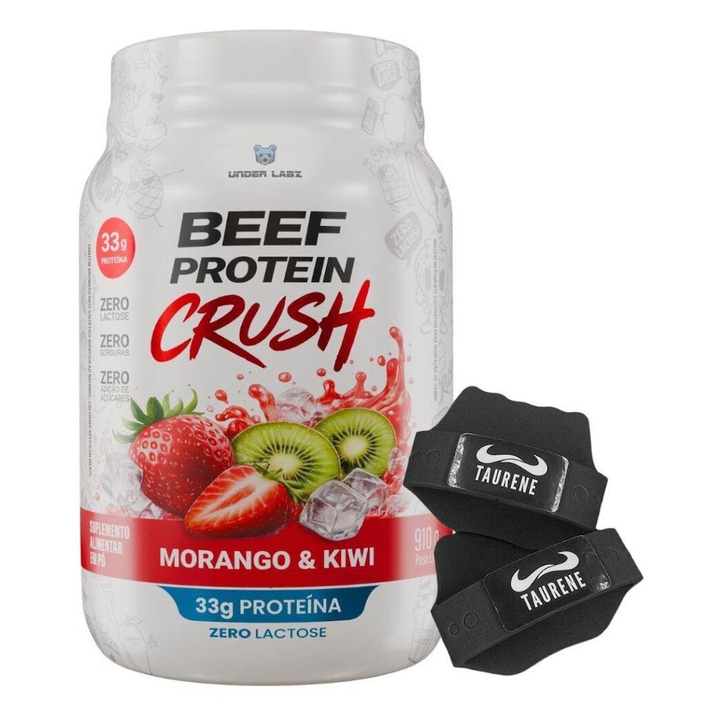 Beef Protein Morango Kiwi 910g Luva - Under Labz
