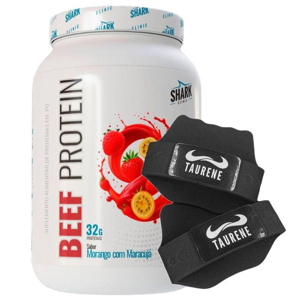 Beef Protein Morango Maracuja 900g Luva Shark Pro