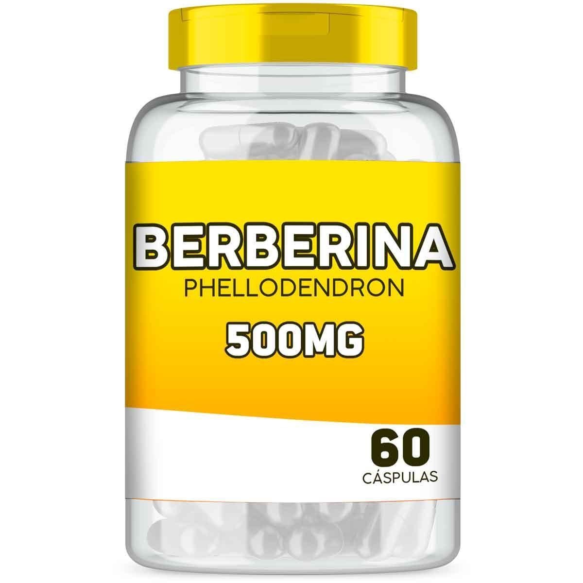 Berberina 500mg Planta Phelodendron Amurense c/ 60 cápsulas