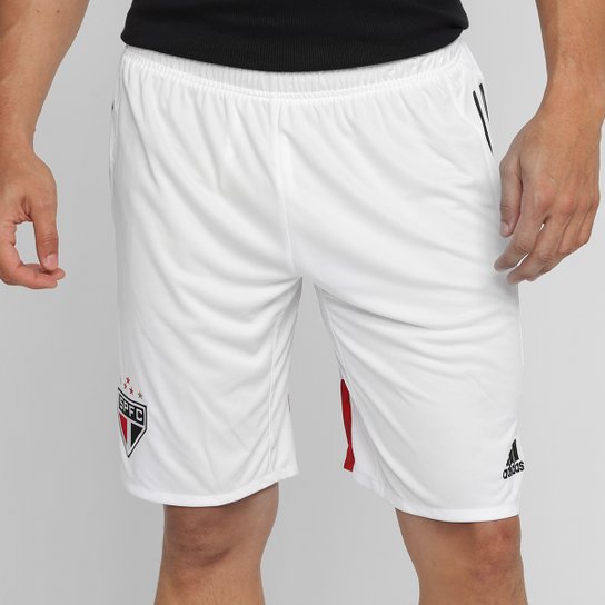 Bermuda Adidas Basquete 1 São Paulo Masculina - Branco Menor preço em Bermuda Adidas Basquete 1 São Paulo Masculina - Branco