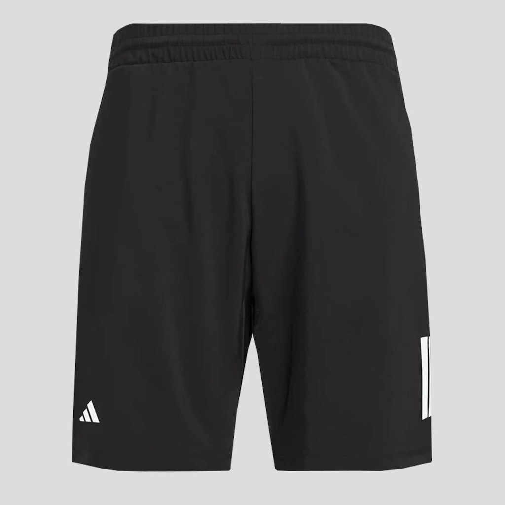 Bermuda Adidas Club 3 Stripes Preta e Branca