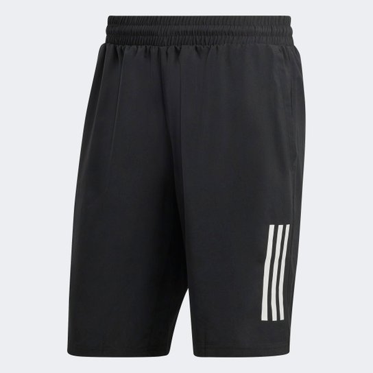 Bermuda Adidas Club 3S Masculina - Preto Menor preço em Bermuda Adidas Club 3S Masculina - Preto