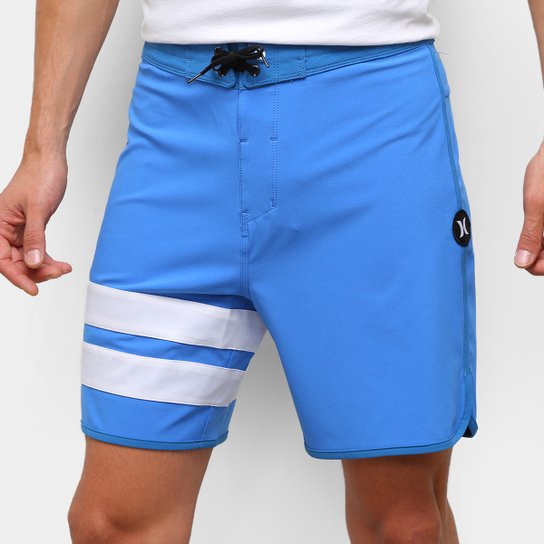Bermuda Água Hurley Phantom BP Solid 18 Masculina - Azul+Branco Menor preço em Bermuda Água Hurley Phantom BP Solid 18 Masculina - Azul+Branco