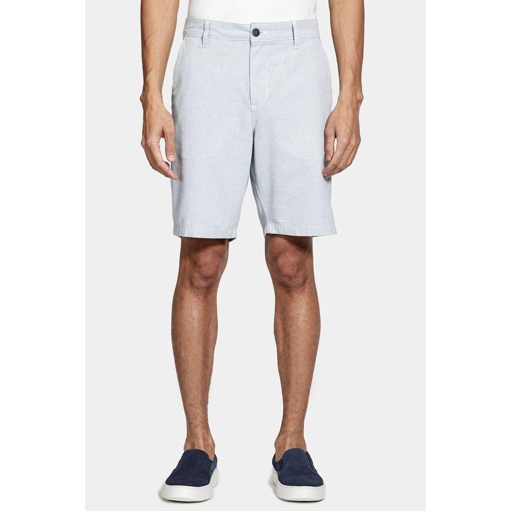 Bermuda Aramis Chino Algodão Maquinetada Azul Claro