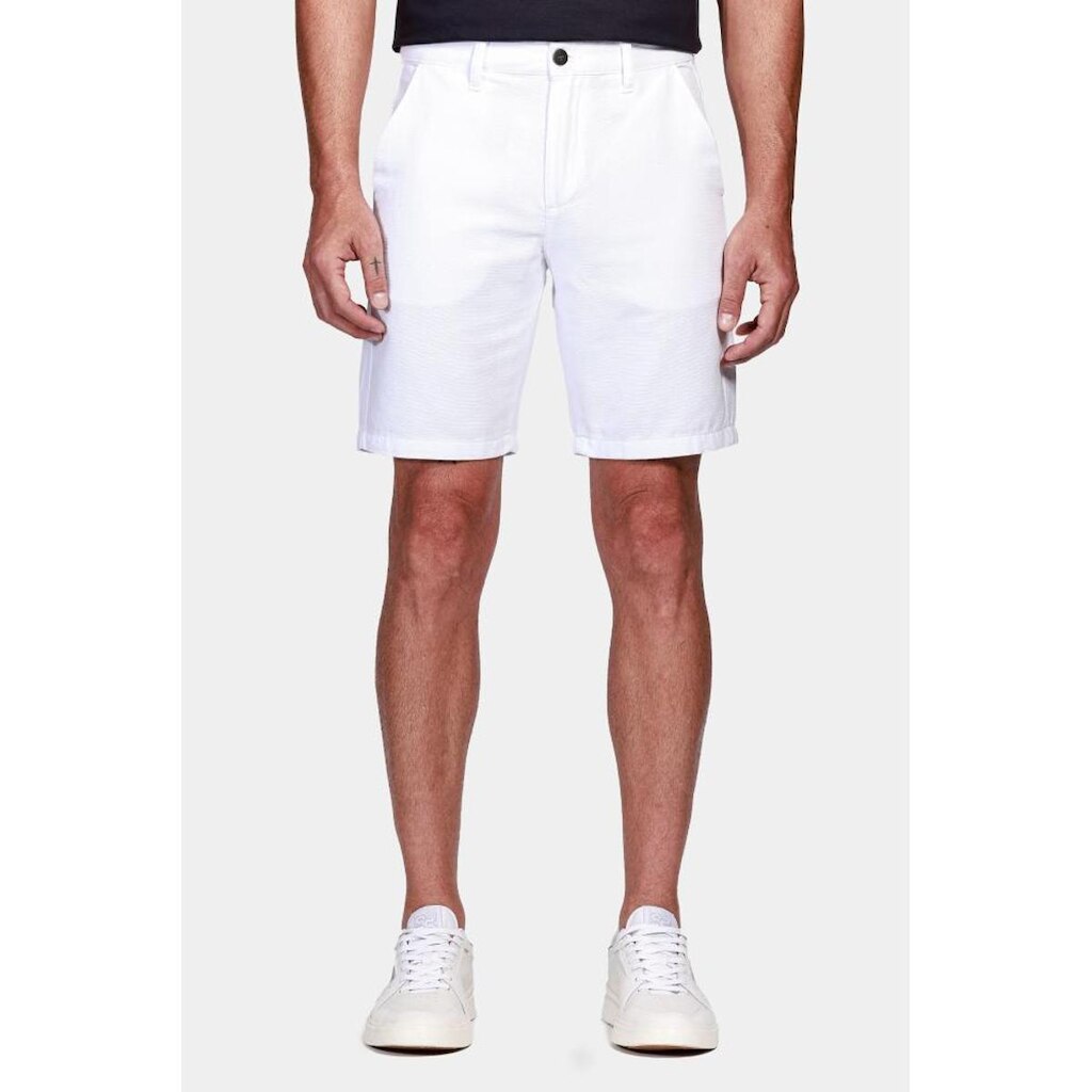 Bermuda Aramis Chino Clássica Maquinetada Rústica Branco