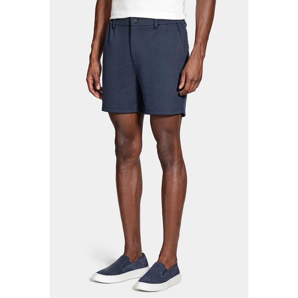 Bermuda Aramis Chino Comfort Knit Textura Marinho