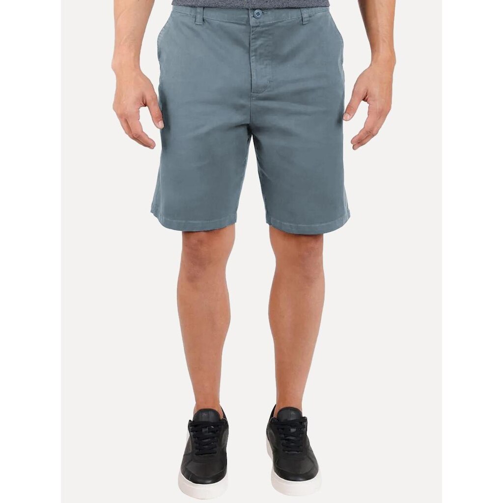 Bermuda Aramis Masculina Chino Cotton Sarja Azul Médio