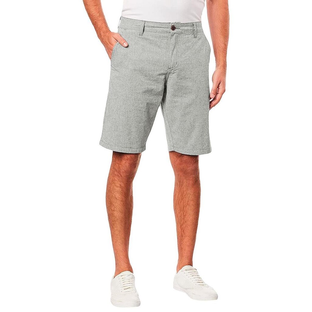 Bermuda Aramis Masculina Chino Fishbone Cinza