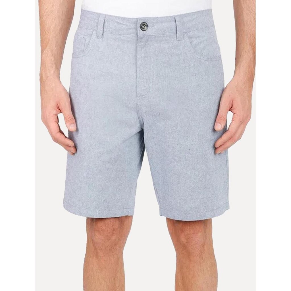 Bermuda Aramis Masculina Classica Soft Pockets Azul Mescla