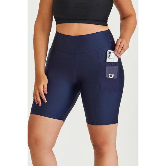 Bermuda Atletika com Bolso de Tule Plus Size Cajubrasil Eclipse
