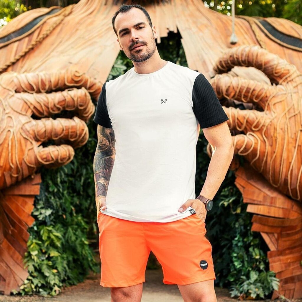 Bermuda Banho Shorts Praia Várias Opções Neon Fluor Qualidade Premium Tactel Com Elastano Hammer