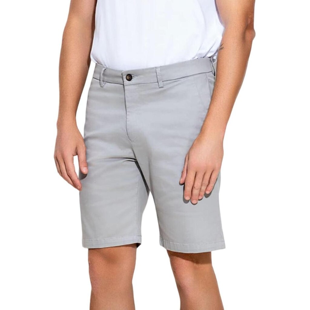 Bermuda Barezy Alfaiataria Sarja Cinza Tam. 42