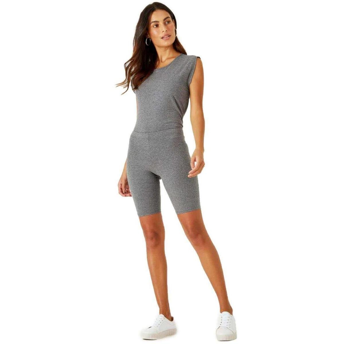 Bermuda Básica Cotton Feminina Malwee Slim Cinza Menor preço em Bermuda Básica Cotton Feminina Malwee Slim Cinza