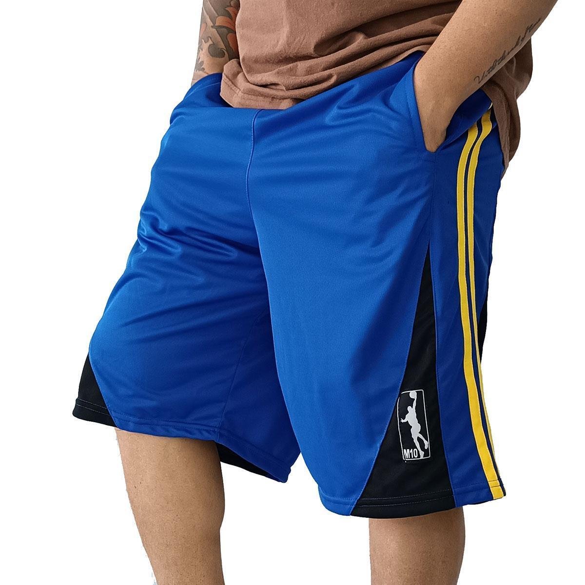 Bermuda Basquete M10 2 Listras Royal Menor preço em Bermuda Basquete M10 2 Listras Royal