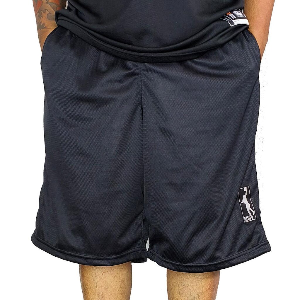 Bermuda Basquete M10 Classic Básica Hex-Dry Preto