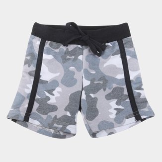 Bermuda Bebê Moletom Pulla Bulla Camuflada Masculina